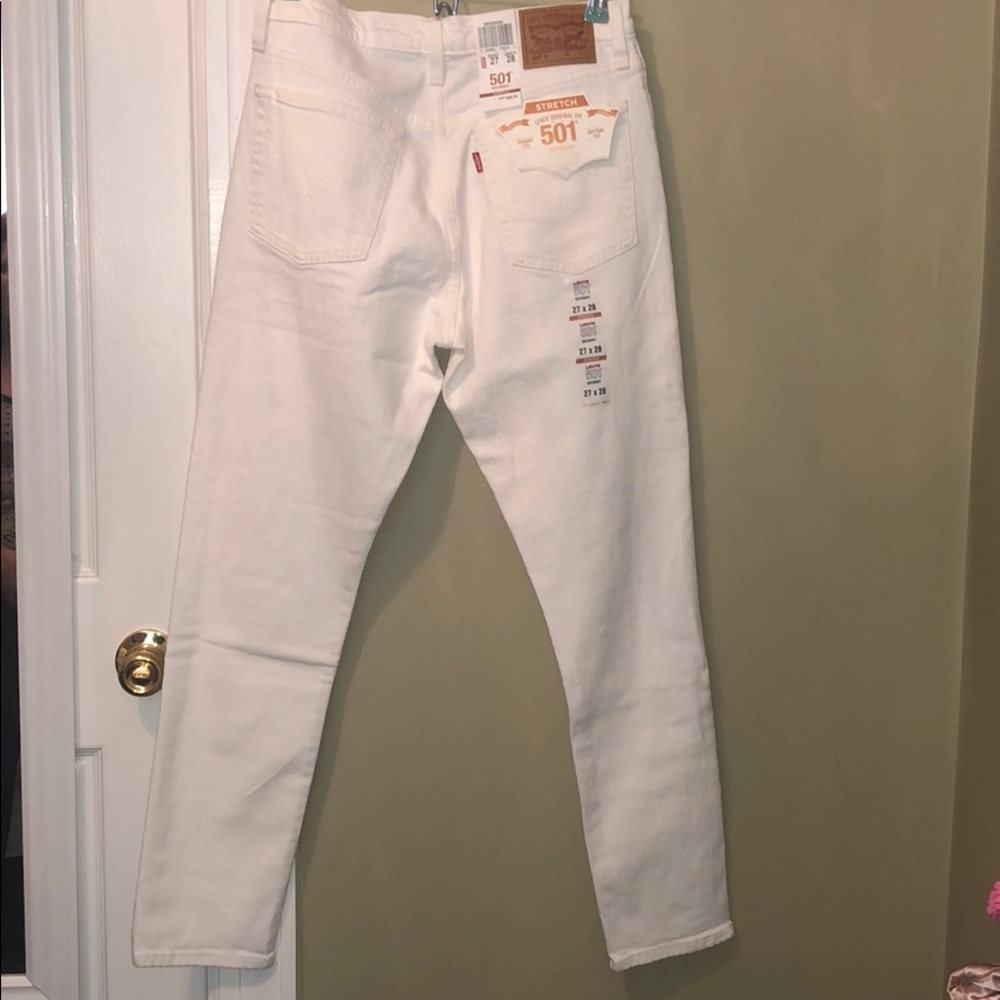501 White Levi Jeans